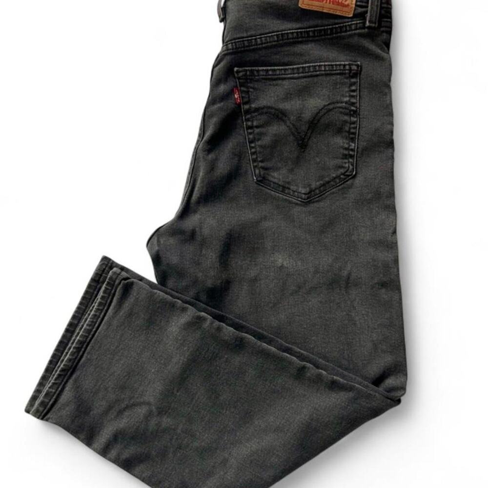 Levis Ribcage Straight Ankle Jeans Black Rinse size 32